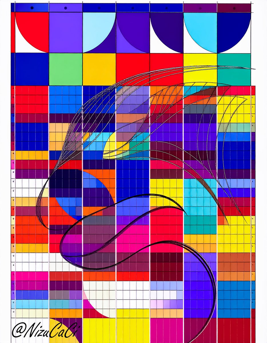 NizuCaCi's tweet image. Grids and gestures.
A spontaneous line flows across the rigid system of color blocks.
Where structure meets intuition, a new balance emerges.

構造と直感が交差し、新たな均衡が立ち現れる。

#abstractart #paperdesign #3Dart #colorgrid #NizuCaCi