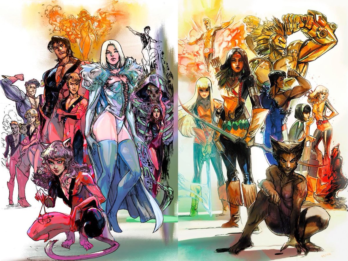 MrEmmaFrost's tweet image. Hellions and New Mutants by Peter Nguyen #emmafrost
