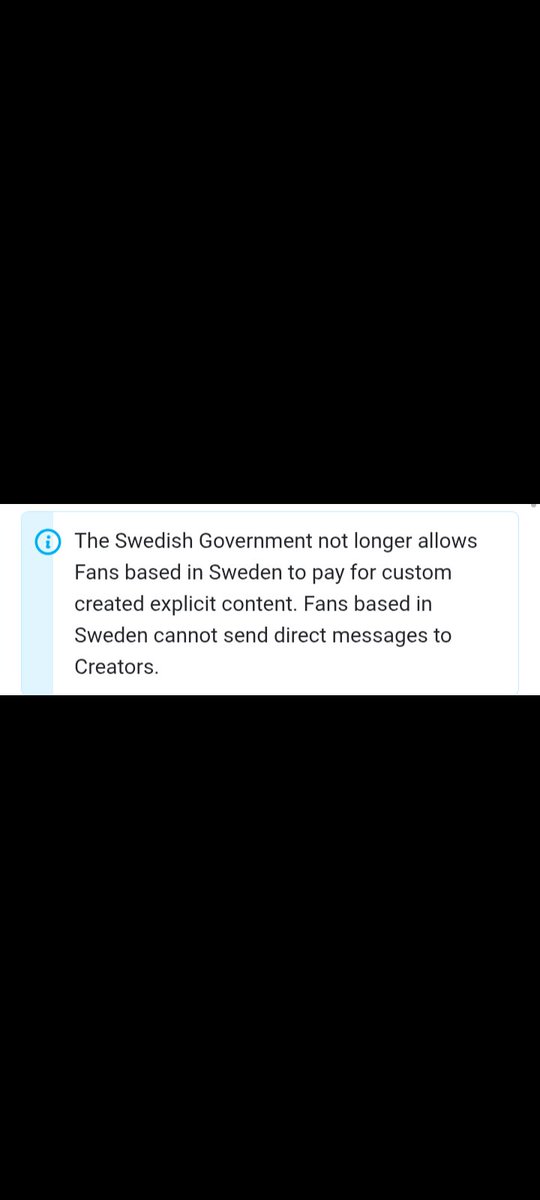 #onlyfans creators if certain creators starts to see a rise in dissaperance of fans from Sweden its because Onlyfans has turned off both dms and Comments for the Swedish region....