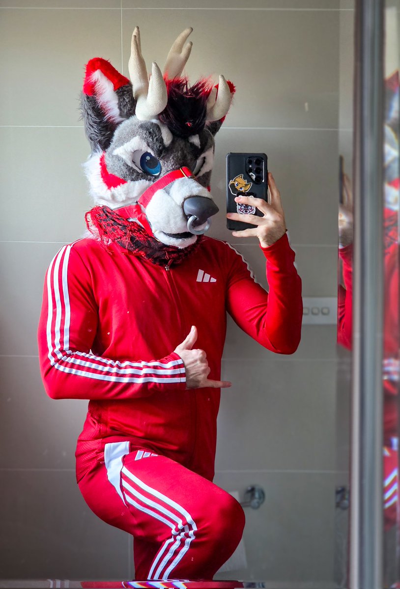 Kosasky's tweet image. Got fitted for #FursuitFriday
Found a nice blyatsuit with the 3 stripes.
How to find me at Aurawra: wearing anything absolutely ridiculous