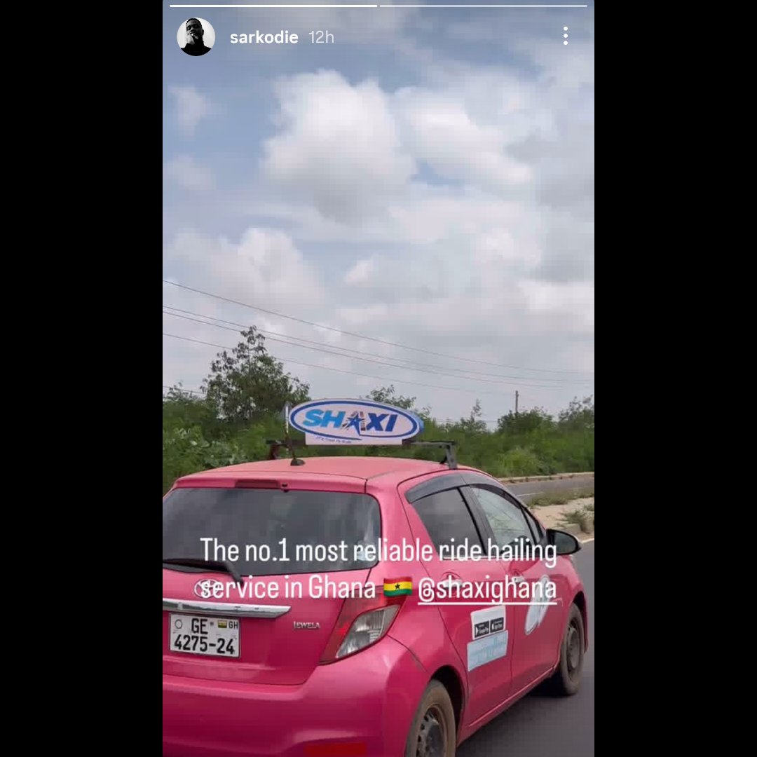 "The no.1 most reliable ride hailing service in Ghana, <a href="/SHAXIGHANA/">SHAXIGHANA</a>" - <a href="/sarkodie/">Sarkodie</a> ..✍️