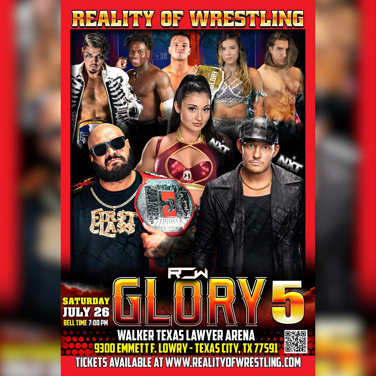 Reality of Wrestling (@theofficialrow) on Twitter photo SATURDAY, JULY 26TH โ TEXAS CITY, TX
MATCH ANNOUNCEMENTS START TOMORROW (FRIDAY) AT 12PM!
Get ready for another action-packed and STACKED event from Reality of Wrestling!
ALREADY SIGNED:
๐ฅ NXTโs <a href="/Stacks_WWE/">STACKS ๐ต</a>
๐ฅ NXTโs <a href="/AriannaGraceWWE/">Arianna Grace</a>
๐ฅ TNAโs <a href="/AJFrancis410/">A.J. FRANCI$ ๐ฐ</a>
๐ฅ WWE ID SATURDAY, JULY 26TH โ TEXAS CITY, TX
MATCH ANNOUNCEMENTS START TOMORROW (FRIDAY) AT 12PM!
Get ready for another action-packed and STACKED event from Reality of Wrestling!
ALREADY SIGNED:
๐ฅ NXTโs <a href="/Stacks_WWE/">STACKS ๐ต</a>
๐ฅ NXTโs <a href="/AriannaGraceWWE/">Arianna Grace</a>
๐ฅ TNAโs <a href="/AJFrancis410/">A.J. FRANCI$ ๐ฐ</a>
๐ฅ WWE ID