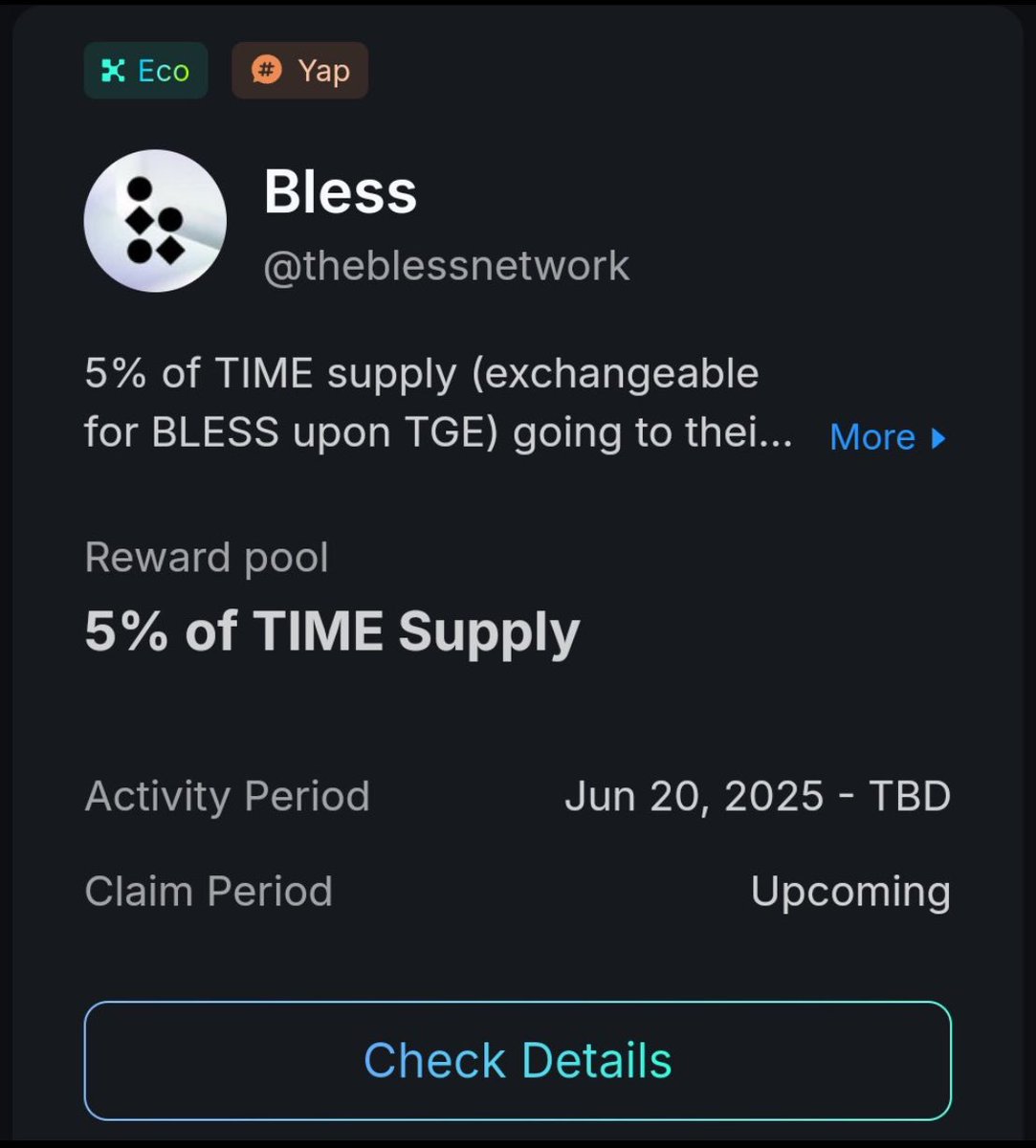 🧵 Good morning to <a href="/KaitoAI/">Kaito AI 🌊</a> and all <a href="/theblessnetwork/">Bless</a> Yapper fans ☀️

Did you miss out on $NEWT, $Huma, $Tac, or even $ERA?

Don’t let that happen again 👀