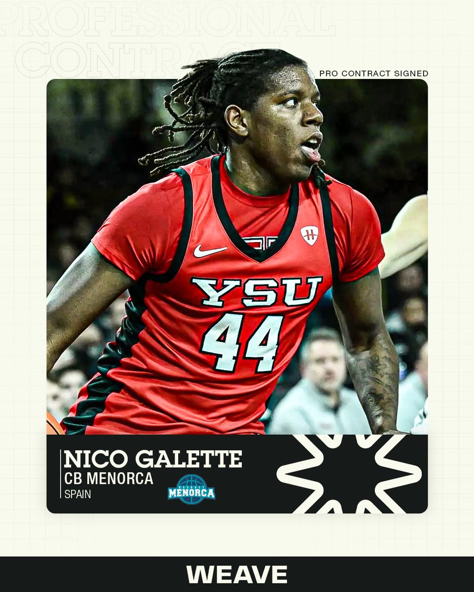 WEAVE's tweet image. Together with Nico Galette, we are excited to announce that he will begin his professional career in Spain, with Menorca #WEAVE 🧶 🇪🇸