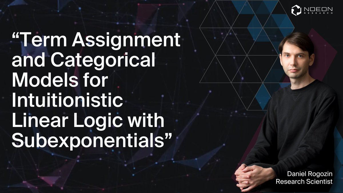 Our Research Scientist, Daniel Rogozin, has published a new paper: "Term Assignment and Categorical Models for Intuitionistic Linear Logic with Subexponentials". 

This work represents a significant step toward developing next-generation knowledge representation languages that