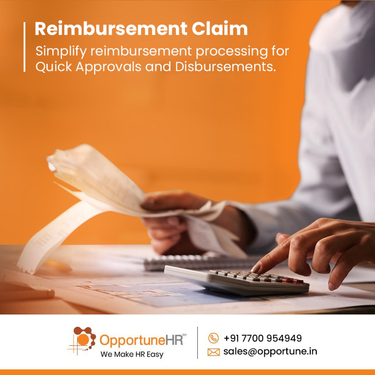 Opportunehrms's tweet image. Why should your team wait weeks for their own money? Quick reimbursement isn’t just convenience  it’s care. 

Smart HR tools help you approve, disburse, and move on.
 
Less stress. More satisfaction.

Learn more: opportunehr.com

#HRProcess #TeamSupport #OpportuneHR