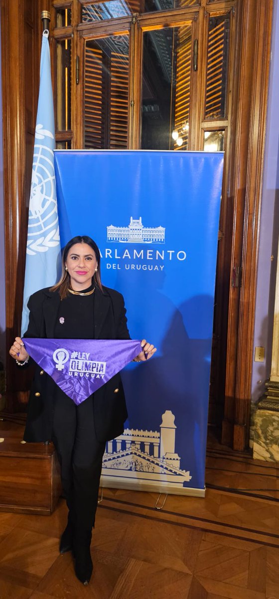 LeyOlimpiaLATAM's tweet photo. Hoy presentamos #LeyOlimpiaUruguay 🇺🇾
¡No estamos dispuestas a que el mundo digital se construya sin nosotras! Gracias @Parlamento_UY  @ONUUruguay @mnvonumujeres y Vicepresidenta @CosseCarolina por hacer eco para que las Uruguayas estén seguras también en internet
¡Ahí les vamos! https://t.co/aX7WThdUYY