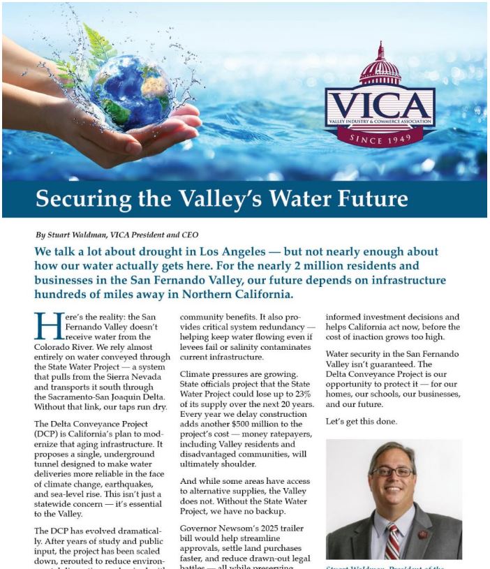 mwdh2o's tweet image. The State Water Project is vital to millions, including the San Fernando Valley. This @BusinessLifeMag piece by @VICASFValley explains @CAGovernor’s push to accelerate planning for the Delta Conveyance Project so water agencies can make informed decisions businesslife.com/articles.php?i…