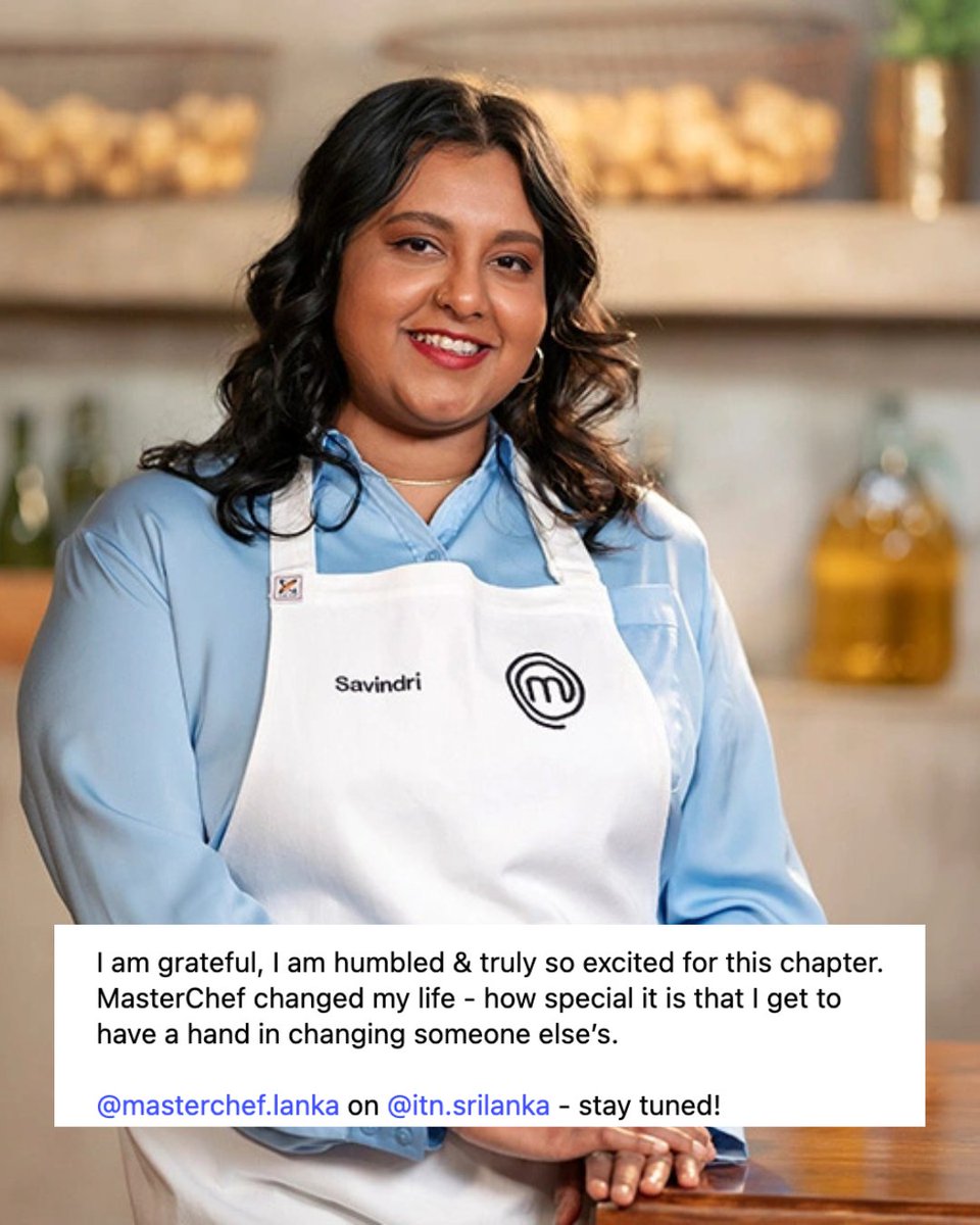 sodramaticpod's tweet photo. MasterChef Australia's Sav Perera has announced that she's landed a gig as a judge on MasterChef Sri Lanka! 🙌😍

The fan-fave chef appeared on the Aussie version of the hit cooking show in 2024 and 2025.

#MasterChefAU #SoDramatic https://t.co/kEujDpqwES