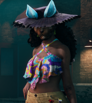 Symphony1524's tweet photo. @DeadbyDaylight I am *begging* you to give us this hair without the mask and hat. PLEASE. https://t.co/yyvxBoolkL