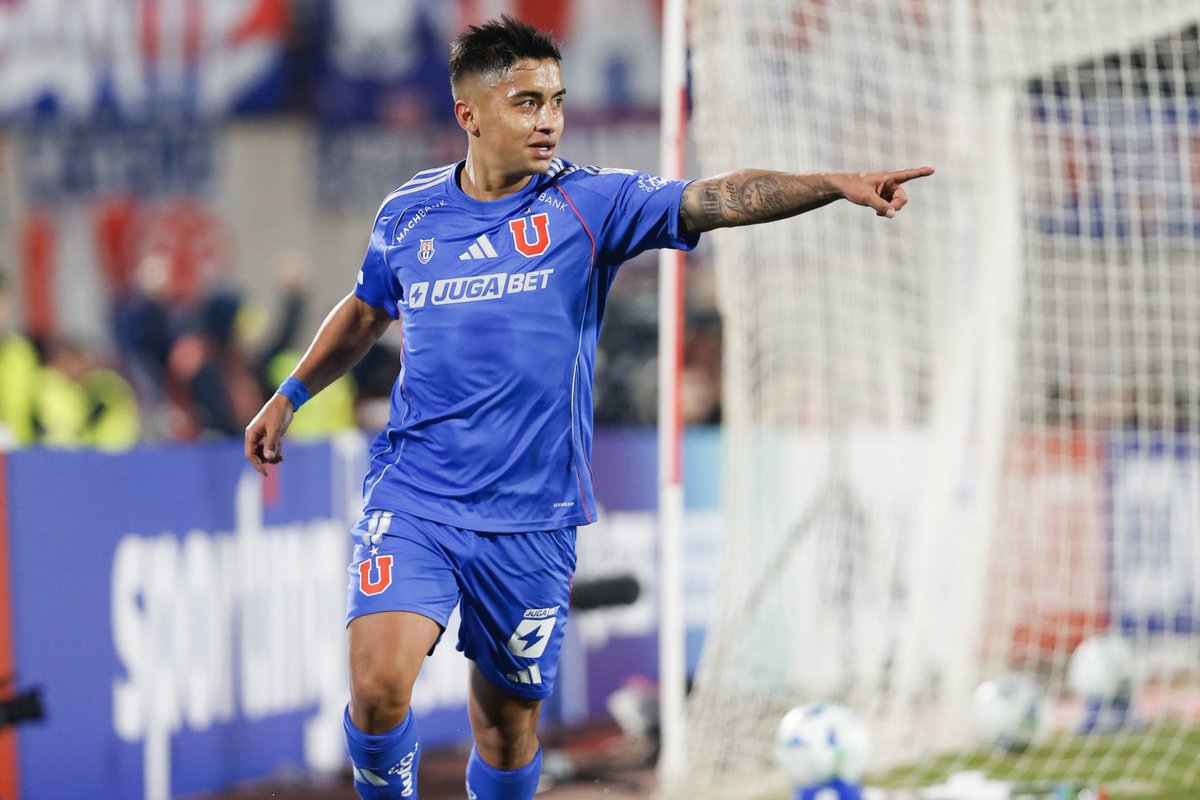 udechile's tweet photo. El Nico cerró la goleada 🔥

#UdeChile 5️⃣-0️⃣ #Guaraní 
#VamosLaU 🔵🔴 https://t.co/lnaJxi6UTF