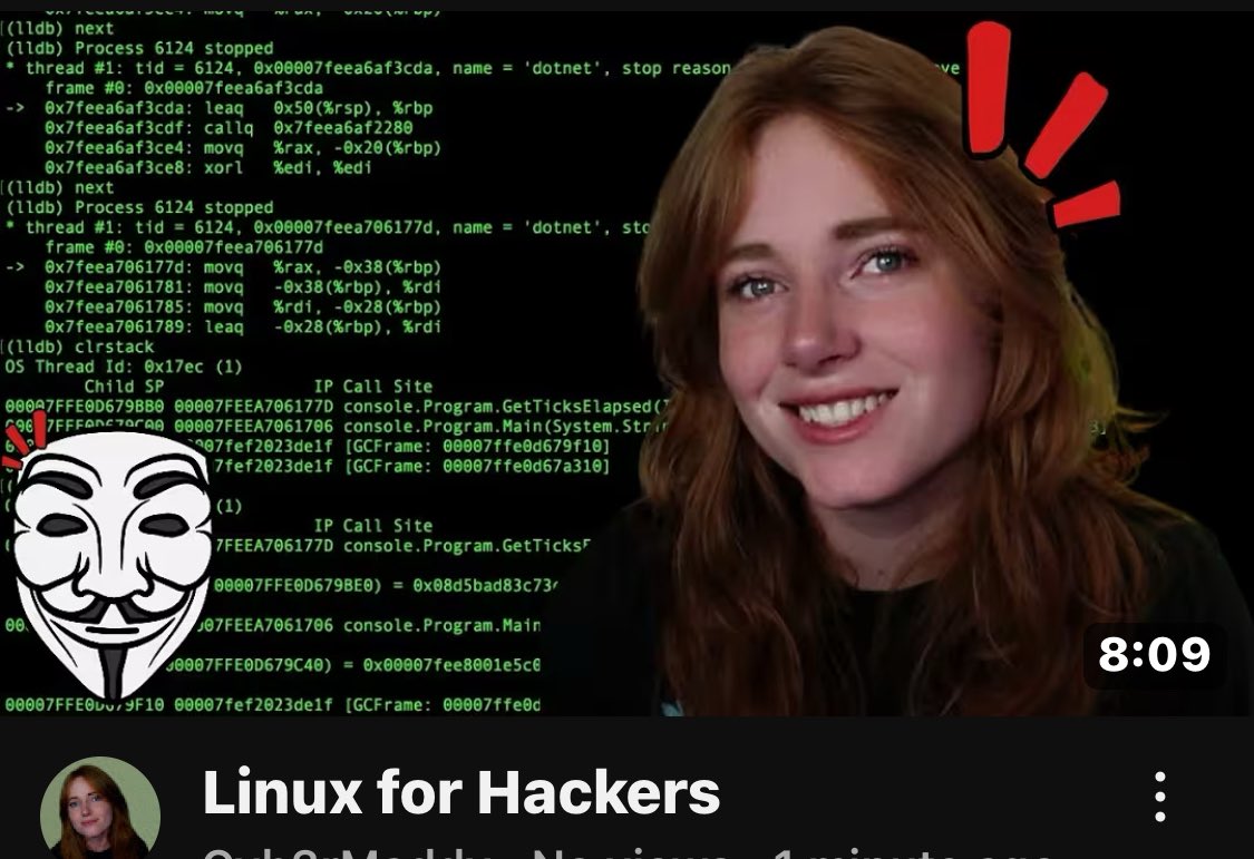 Cyb3rMaddy's tweet image. Linux for Hackers 

OUT NOW: youtu.be/-Ki48sBr9R4