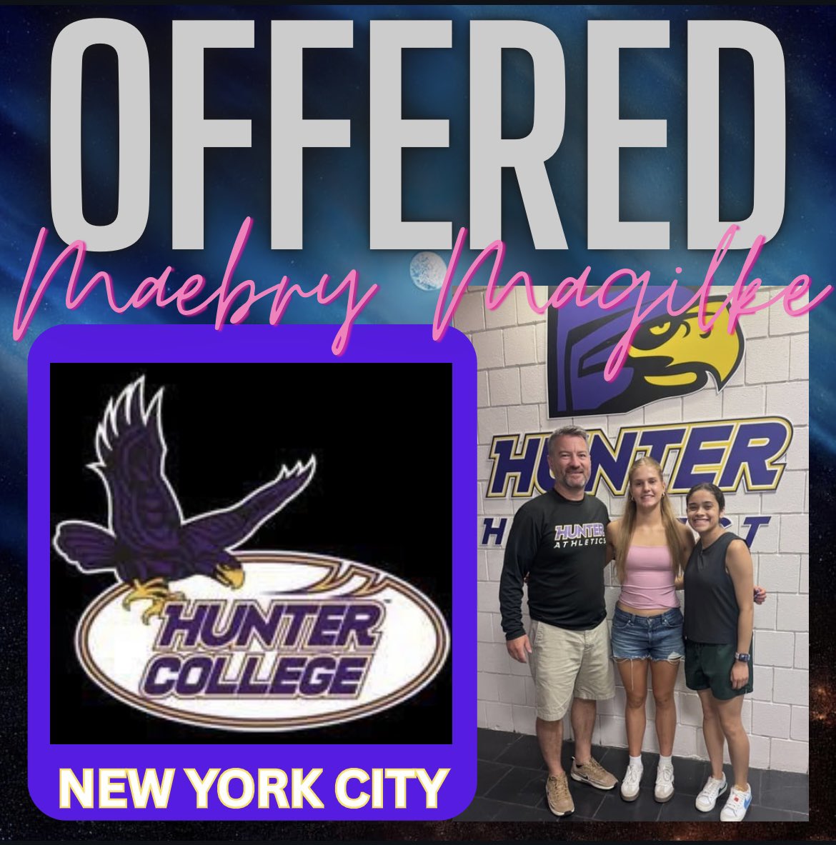 Phoenix Select (@phoenixselect) on Twitter photo Yes ma’am‼️‼️‼️2026 <a href="/maebry3/">Maebry Magilke</a> earns an offer to play D3 ball in New York City for <a href="/HunterCollegeW1/">Hunter College Women’s Basketball</a>
Profoundly grateful to Head Coach John Garret for the opportunity🙏🏻 Yes ma’am‼️‼️‼️2026 <a href="/maebry3/">Maebry Magilke</a> earns an offer to play D3 ball in New York City for <a href="/HunterCollegeW1/">Hunter College Women’s Basketball</a>
Profoundly grateful to Head Coach John Garret for the opportunity🙏🏻