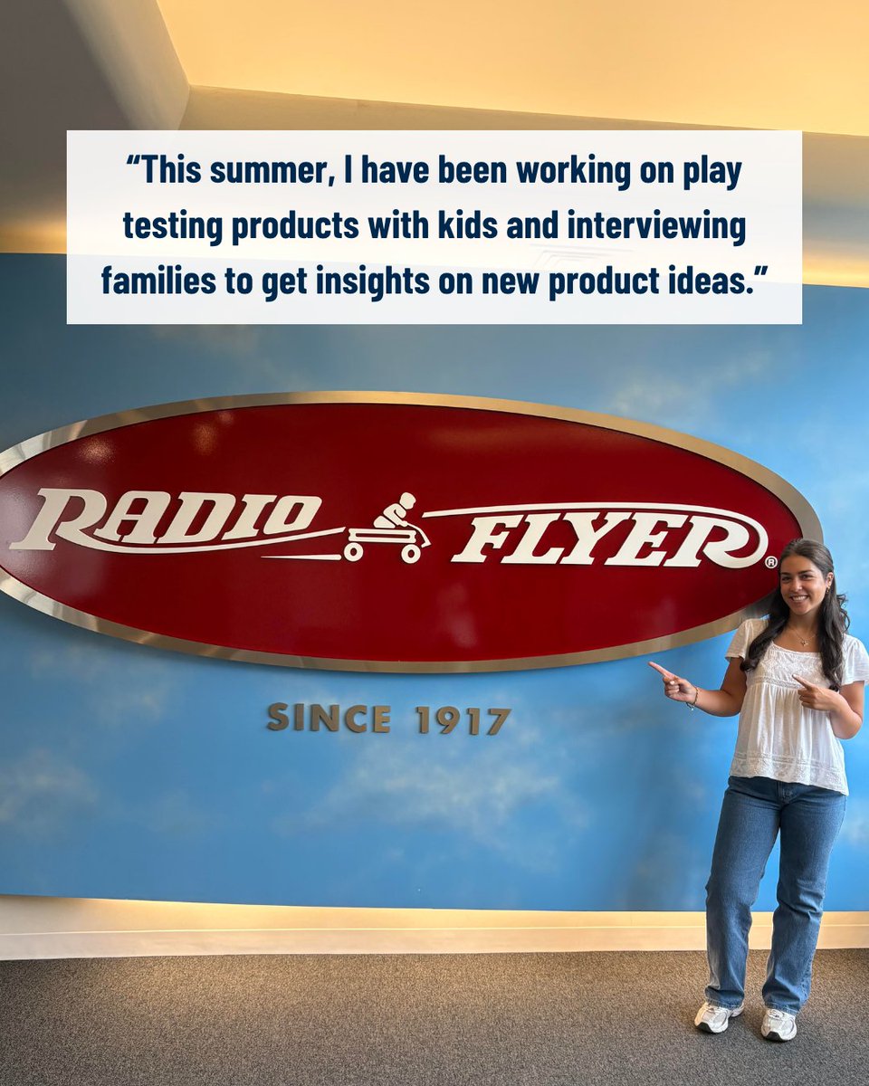 umsi's tweet image. BSI student Lily Steinmetz is on a roll 🛞🔥 This summer, she’s putting her UMSI skills to work at @RadioFlyer as a design researcher — play testing, gathering insights and driving product design. Check out her intern spotlight story!👇 #SummerIntern #ProductDesign
