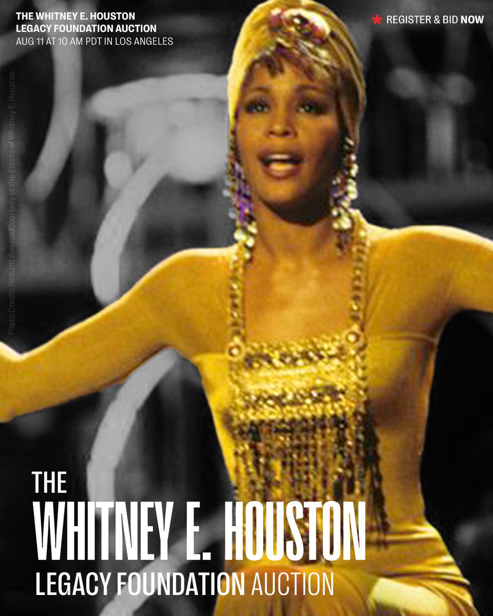 JuliensAuctions's tweet image. Iconic Whitney Houston artifacts are hitting the auction block for a cause.
Don't miss the "Whitney E. Houston Legacy Foundation Auction" on August 11th, 2025, at 10 AM PDT. This exclusive event will be held online and LIVE from Julien's Studios in Los Angeles, offering a chance…