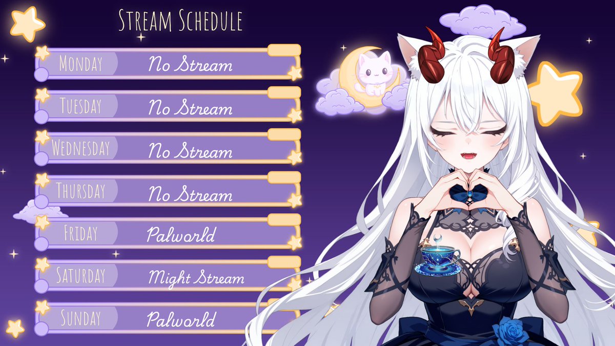 Midnight_Luna42's tweet photo. New Schedule https://t.co/DtezaWnveO