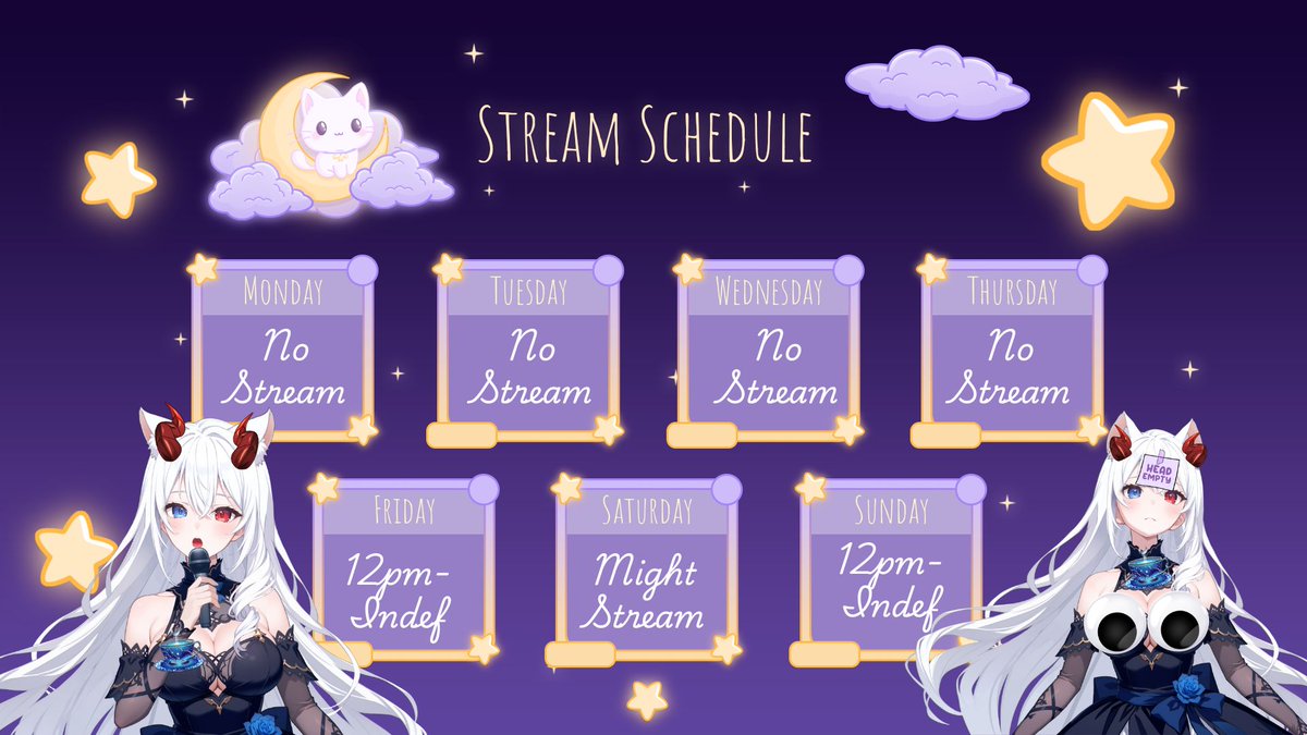 Midnight_Luna42's tweet photo. New Schedule https://t.co/DtezaWnveO