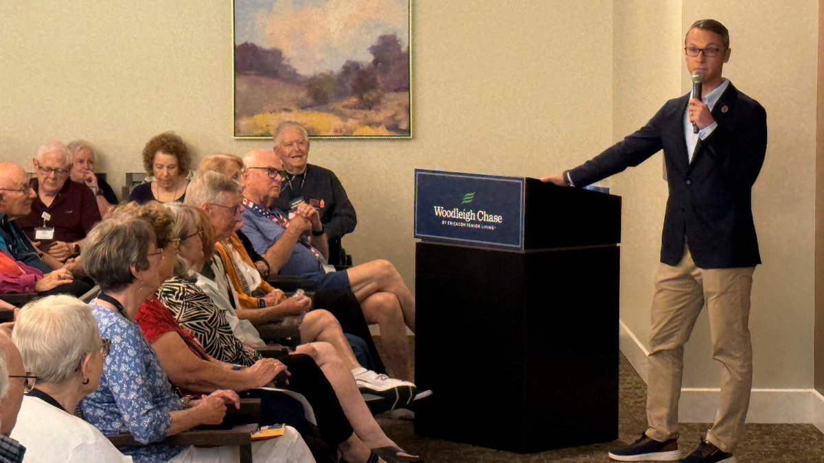 JamesWalkinshaw's tweet image. Had a great time with the Woodleigh Chase Dems & Greenspring Dems—two vibrant communities of seniors who care deeply about our future.
Each visit drew 150+ engaged residents. We discussed Trump’s dangerous agenda & real solutions to our nation’s challenges.