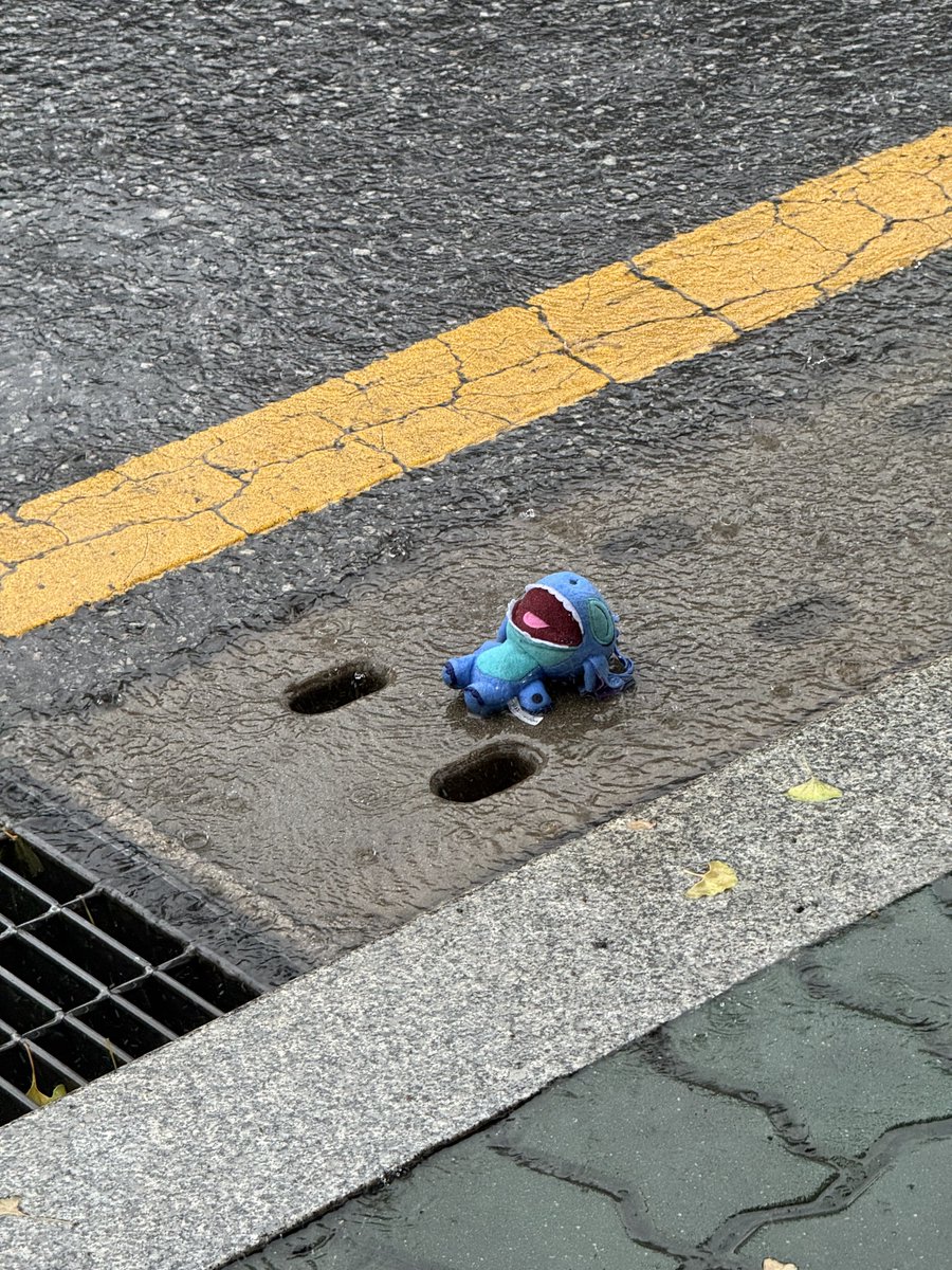 출근길에 도로에서 비맞는 인형을 봣은 
근데 호탕하게 웃고있어서 제법 상쾌해보이기도해