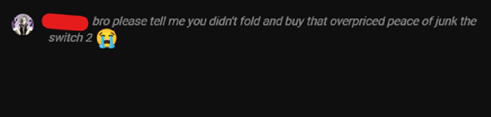 ThatBaldGamer's tweet image. No. I'm telling you I not only bought one for myself, but spent $3,000 on Nintendo Switch 2 consoles to give back and try and help support the Community.
To each their own though. 🤪