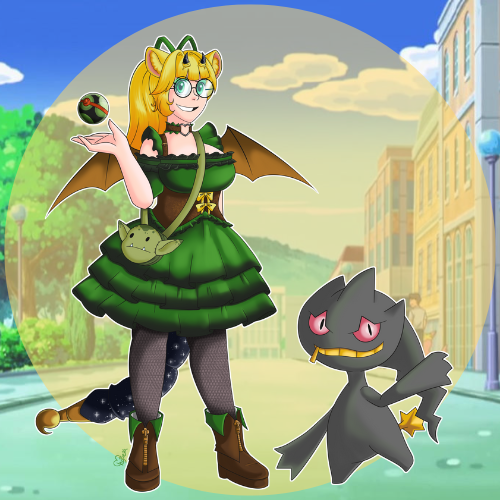 I commissioned some art of me as a pokemon trainer with my favorite pokemon from twitch.tv/hopetheprincess. She is such an amazing artist and streamer.  The art came out so well!!! 😍