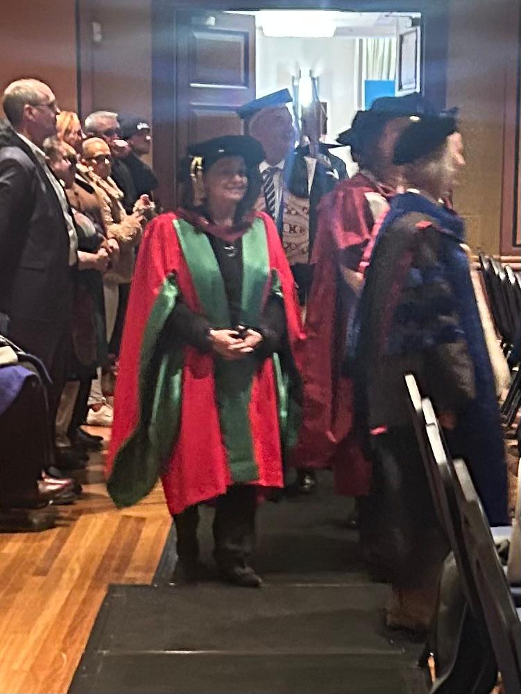 DrPMDavidson's tweet image. So thankful for receiving an honorary doctorate in #education from @Uni_Newcastle - a proud moment and wonderful to celebrate with new graduates