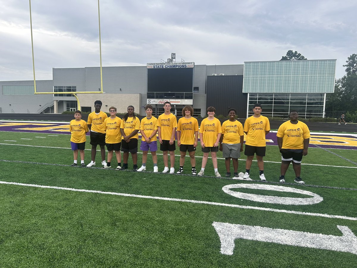 abseckLPFB's tweet image. Great week of work with our 7th-9th grade OL and DL! Great job fellas and coaches! #LufkinU