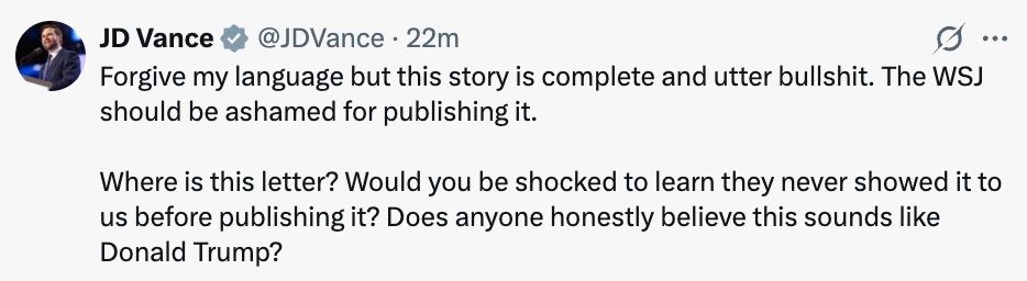 JuddLegum's tweet image. Trump has been caught on tape saying he liked to "grab 'em by the pussy." So yes, writing a bawdy letter to Jeffrey Epstein sounds exactly like Trump.