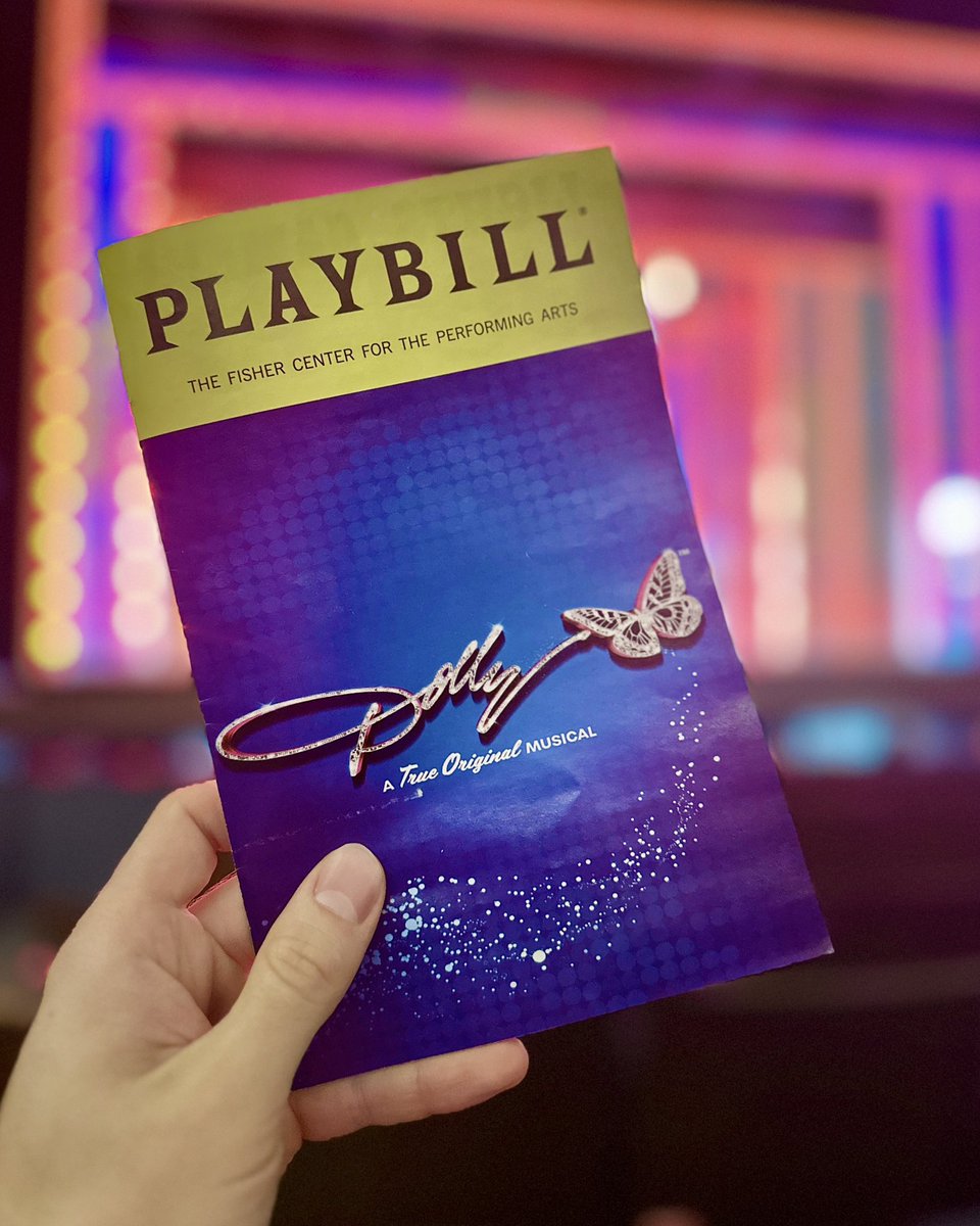dolly_musical's tweet image. It's here! A true original Playbill for DOLLY: A True Original Musical 🦋