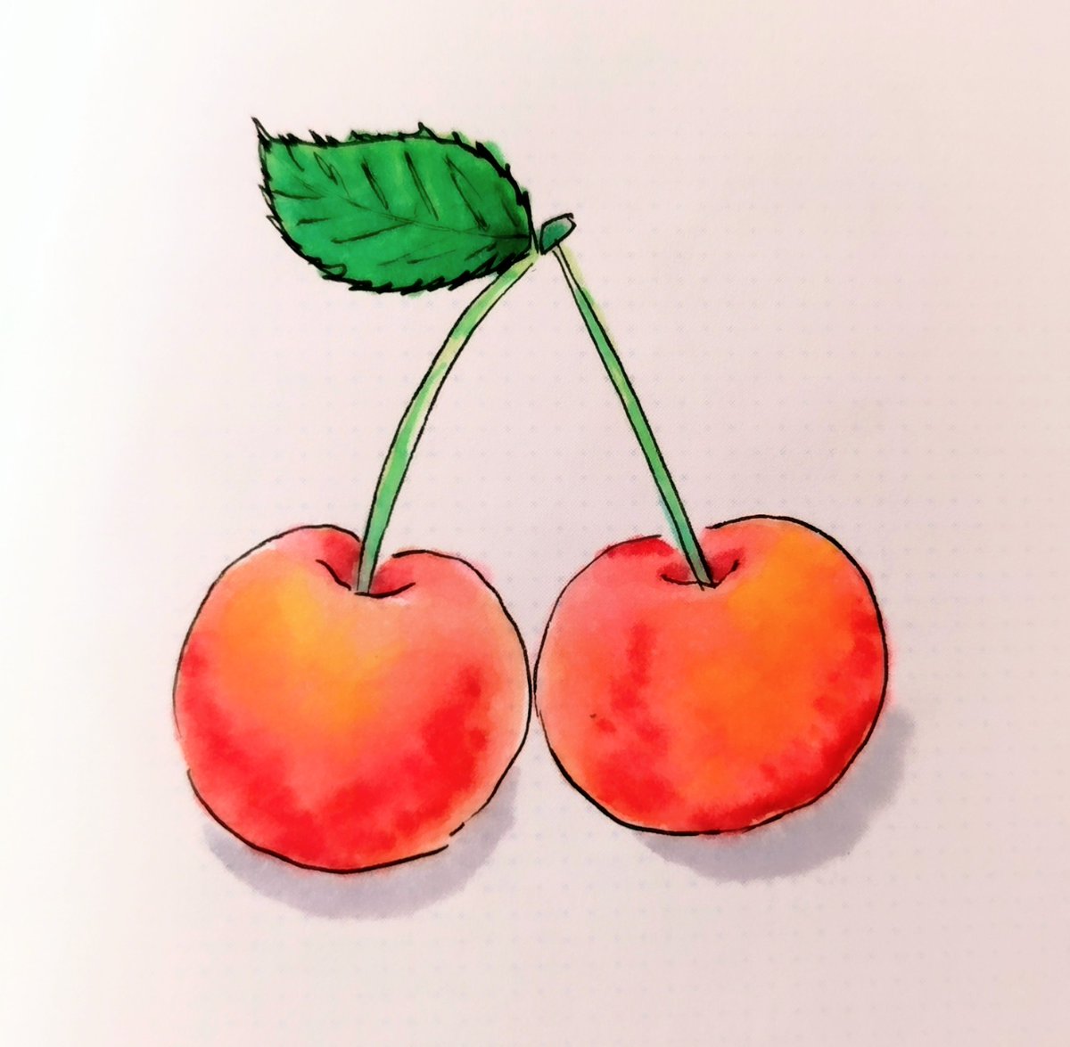 marujiroart's tweet image. さくらんぼもらってテンションマーックス🍒

#さくらんぼ
#さくらんぼもらったら嬉しい
#ゆるいイラスト #みんなで楽しむTwitter展覧会 #芸術同盟  #つぶやき  #落書き #ドゥードゥル #doodle