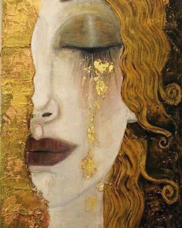 ArtMyWorld2's tweet image. Las lágrimas de Freyja, en muchas ocasiones atribuida erróneamente a Gustav Klimt, es una obra de la artista francesa contemporánea, Anne Marie Zilberman.