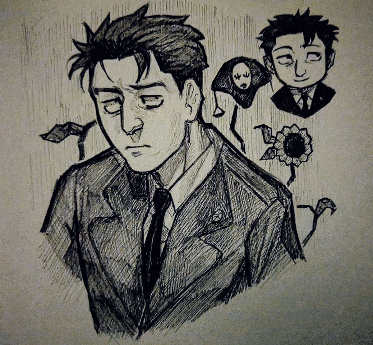 gojoslefttoe1's tweet image. 517 - decided to do some traditional art today 🫢
