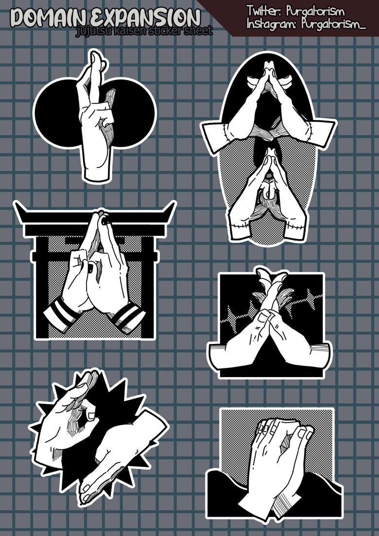 Maxsidian's tweet image. Domain expansions were just a way for gege to flex his hand drawing skills