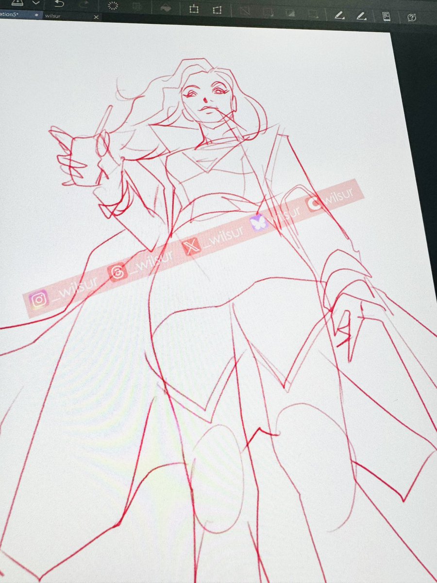 _wilsur's tweet image. Some sketching as I decompress from the long day…let’s see where this goes✨