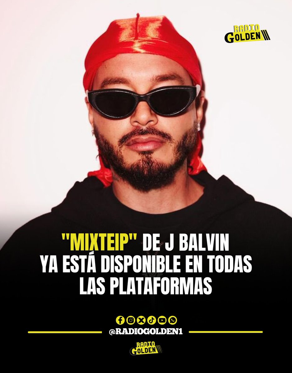 RadioGolden1's tweet photo. "MIXTEIP" de @JBALVIN ya está disponible en todas las plataformas. 🇨🇴⚡

#Mixteip #JBalvin #ZunZun #RadioGolden #RadioGoldenCali https://t.co/UAhMWSMxKG