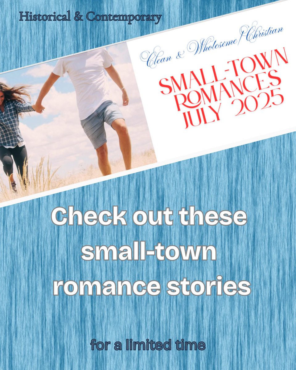 Check out these clean and wholesome Christian small-town romance books - July 2025 only books.bookfunnel.com/julynewssmallt…