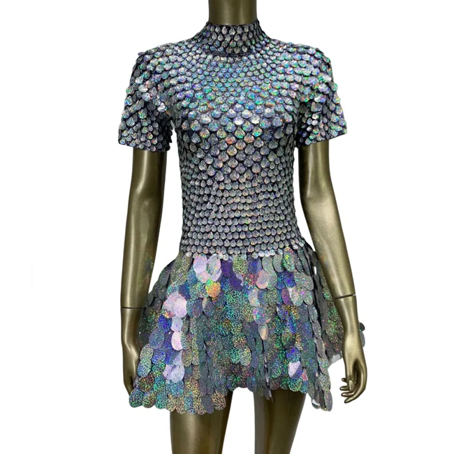 SanGengVIP's tweet photo. Women Singer Bling Bling Sequins Shell Dress Nightclub Party Stage Performance Dresses https://t.co/2lz3aVIScK
