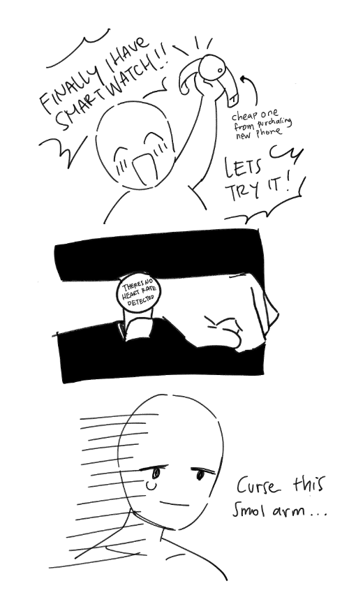 sihanjir's tweet image. Apparently my arm too thin and smol for joining smartwatch trend...
i give it to my dad, he better have this than me