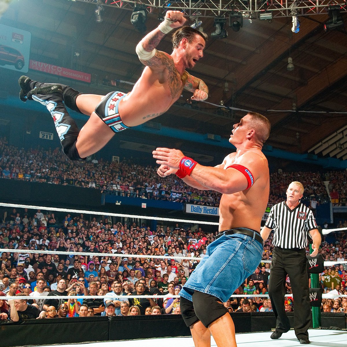TheCenaMark's tweet image. 14 years ago today, John Cena and CM Punk delivered an instant classic at Money in the Bank. One of the greatest matches of all-time.

Masterpiece. Some of the greatest in-ring work we’ll ever see. Away-game Cena is one of the best wrestlers ever. Cena and Punk work together like…