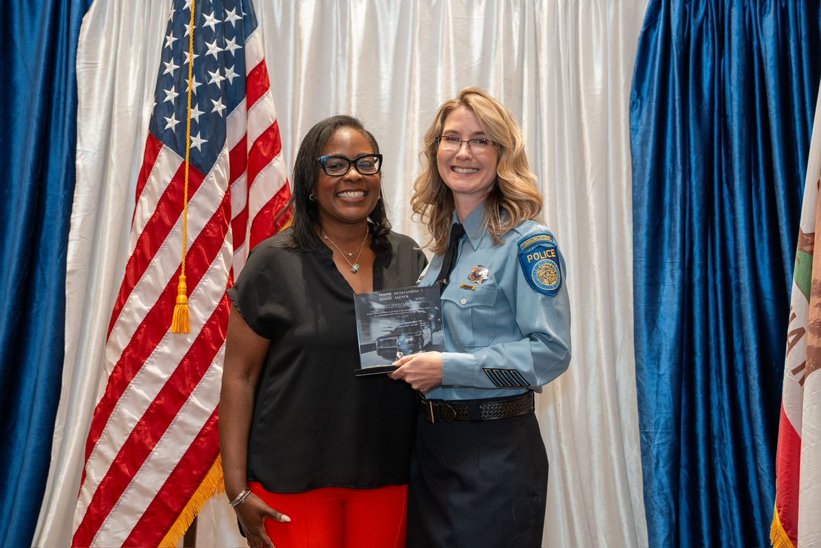 SacPolice's tweet image. A proud day! 

Today, MADD hosted the 2025 Law Enforcement &amp;amp; Prosecutor Recognition Awards. Members from our department and our agency as a whole were recognized for efforts in combatting impaired driving. 

Detective Davis II and Dispatcher Yonemura both received the Community…