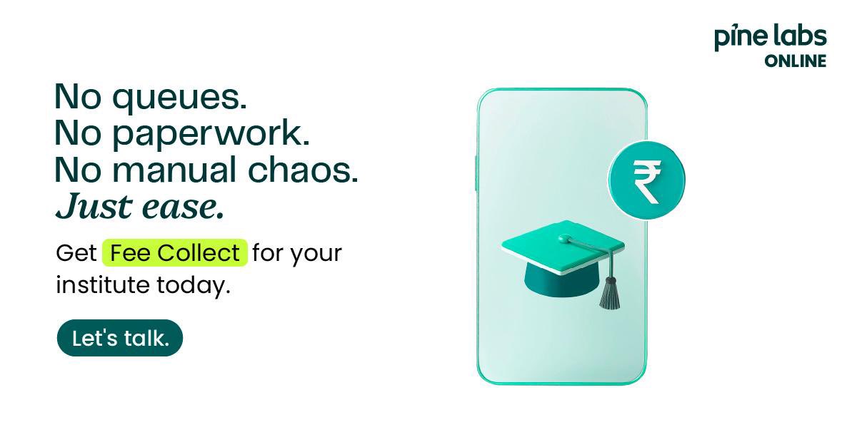 pinelabsonline's tweet image. To all principals, deans and admin of educational institutions: who runs your fee cycle?
With Fee Collect, your fee cycle can run itself. No more endless queues and paperwork for busy parents to worry about, and no more manual chaos for school staff.
📩 Want Fee Collect for…