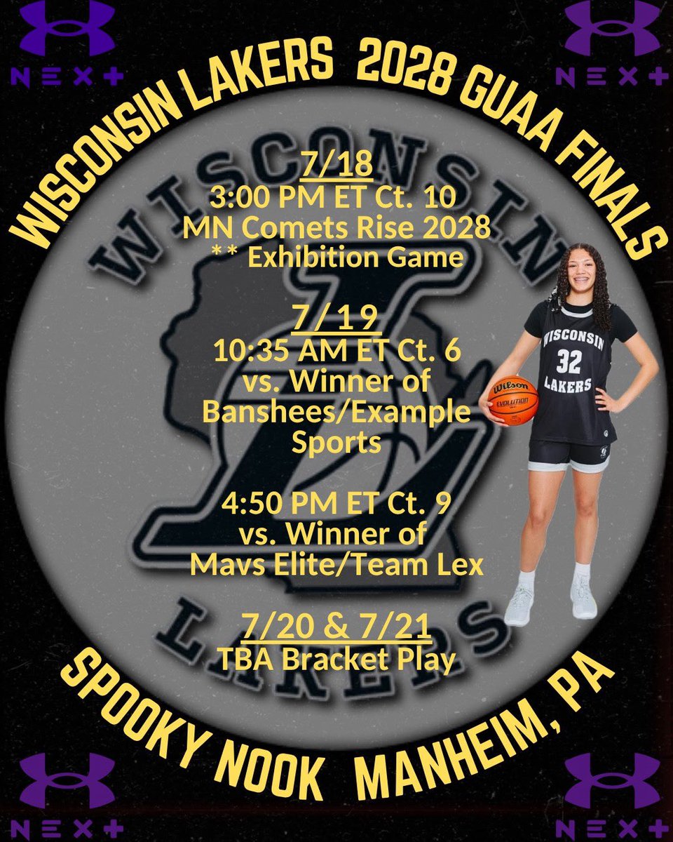 Ryleigh Alexander (@ryleighmakenna) on Twitter photo GUAA Finals in Manheim, PA this weekend! Looking to finish out the season strong! <a href="/WisconsinLakers/">Wisconsin Lakers</a> GUAA Finals in Manheim, PA this weekend! Looking to finish out the season strong! <a href="/WisconsinLakers/">Wisconsin Lakers</a>