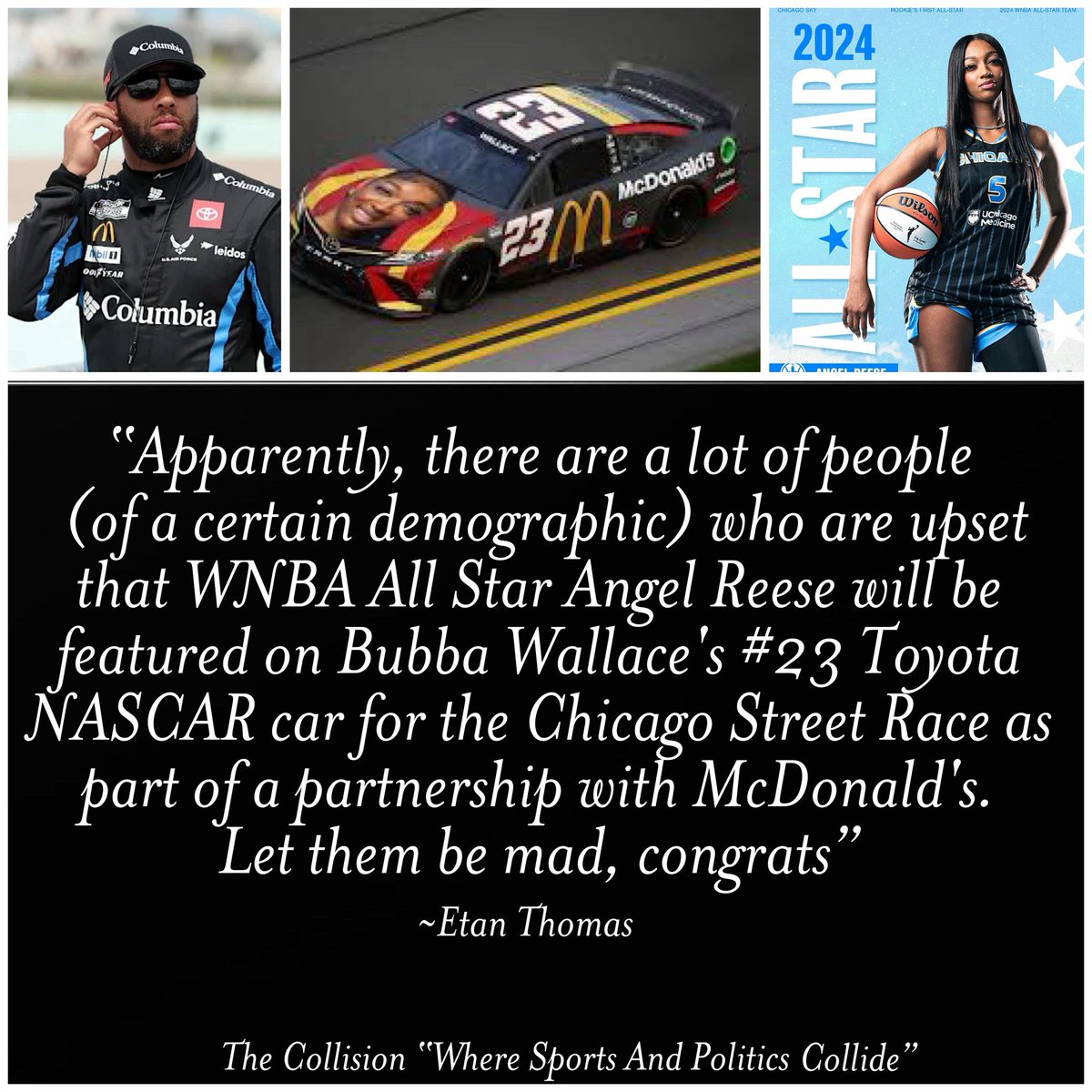 etanthomas36's tweet image. #AngelReese #WNBA #wnbaallstar #Nascar #BubbaWallace #McDonalds