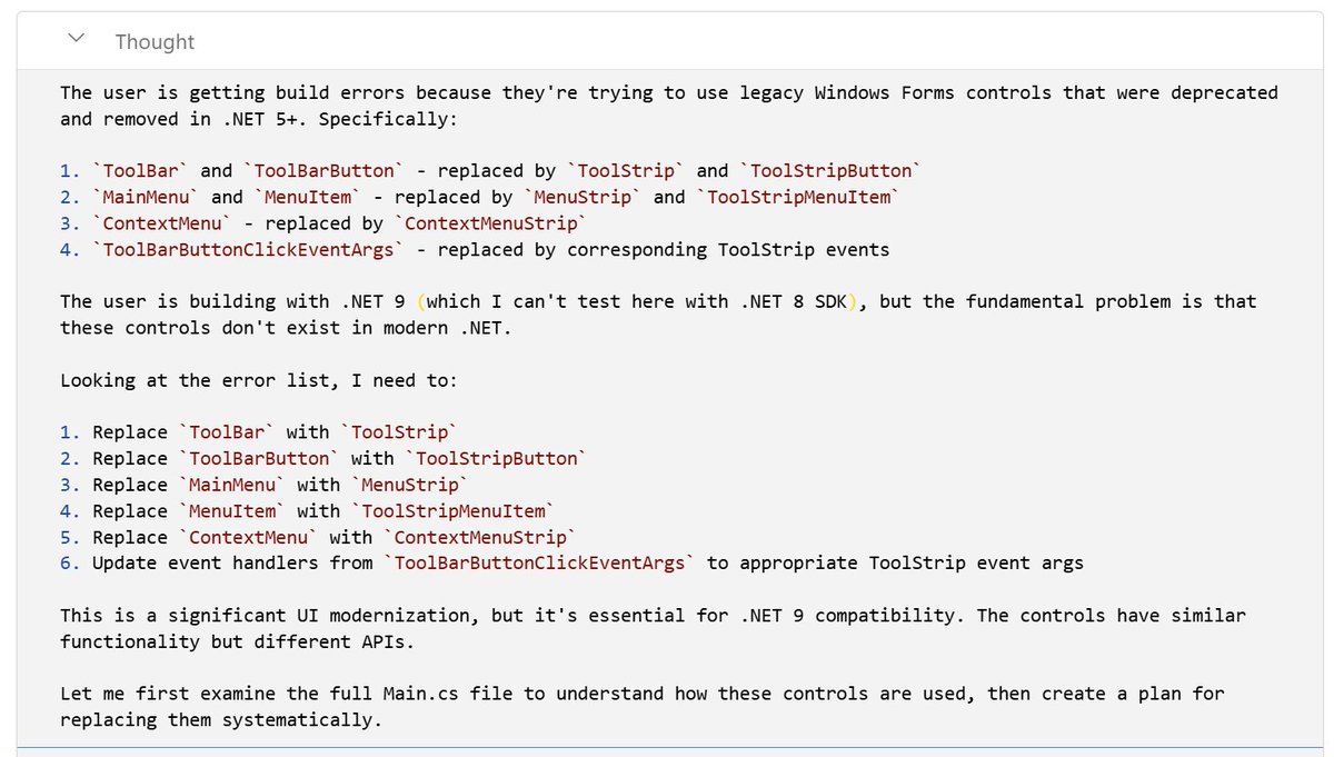 elbruno's tweet image. Fun times while using #GitHubCopilot #CodingAgent to migrate some old 🦖 WinForms .NET 4.8 Framework projects to .NET 9
So far, so good! and I’ll share the final experience soon! 😄
#dotnet #WinForms #Copilot