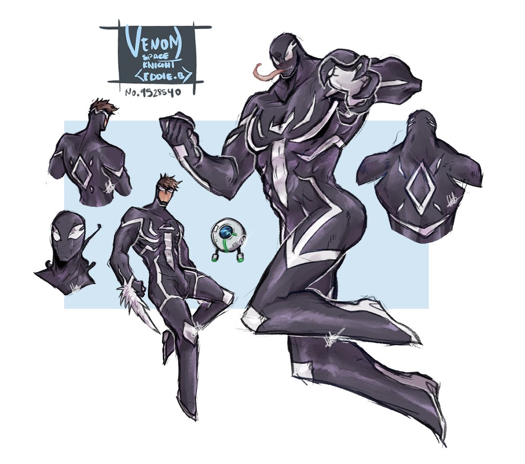 halhalhalu22's tweet image. Venom space knight but with Eddie Brock instead [and a robo assistant too] 🌟🌟🌟

#venom #Marvel #venomxeddie #EddieBrock #spaceknight #au