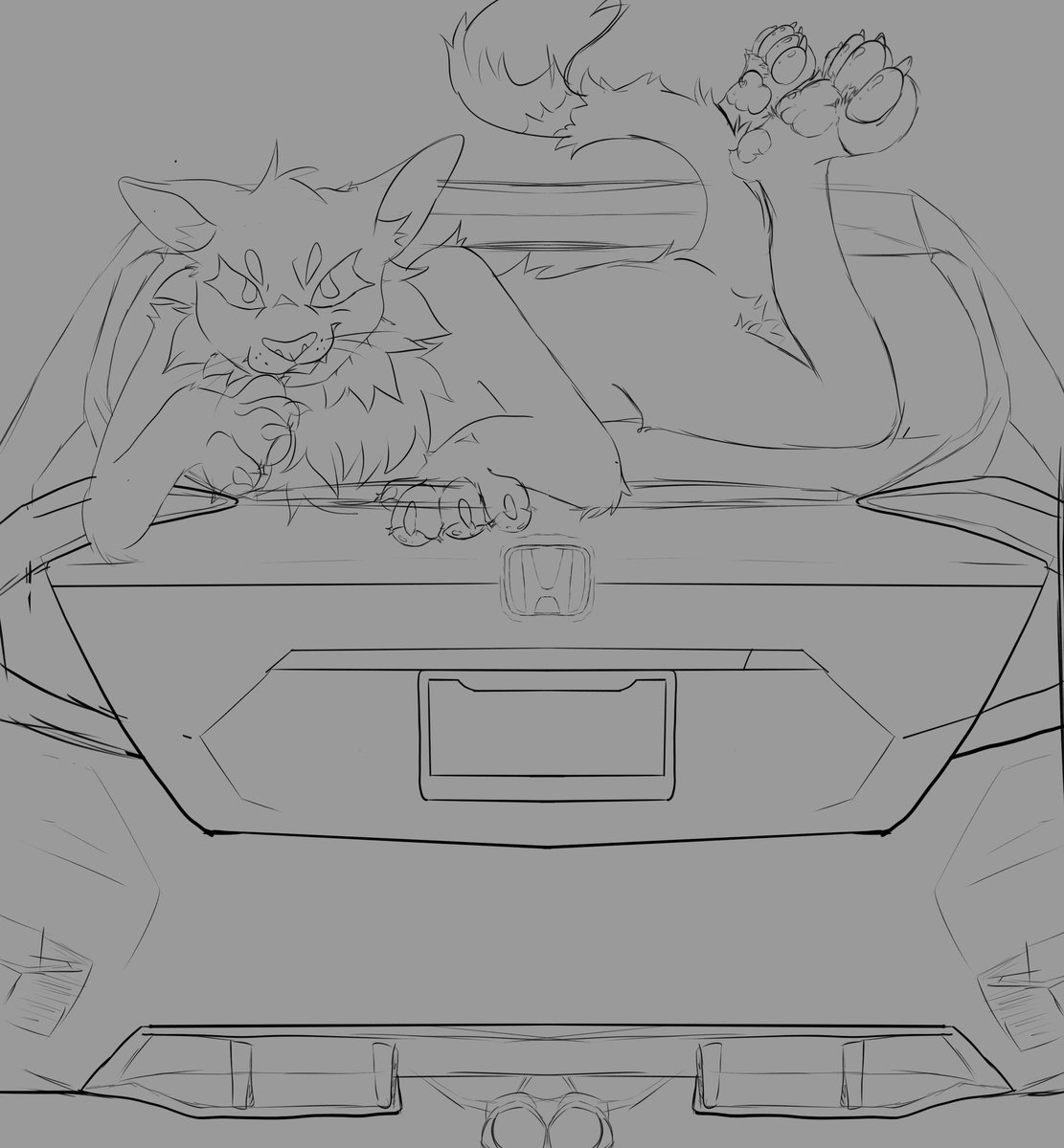 ThatDumbYote's tweet image. Let me draw your sona with your car, what do you guys think I should price these? (Wip for @SparksTheTux )