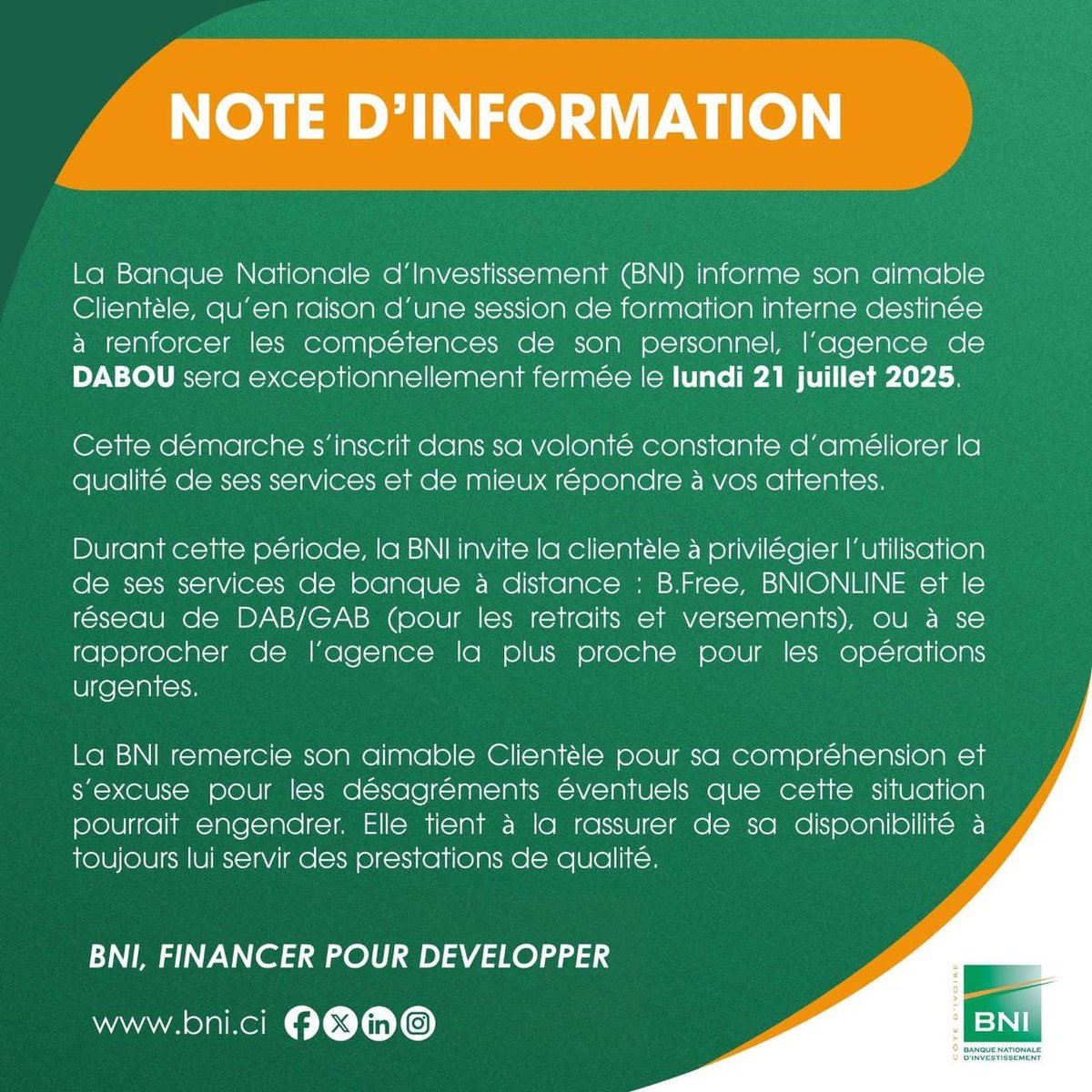 [NOTE D’INFORMATION]

#bni