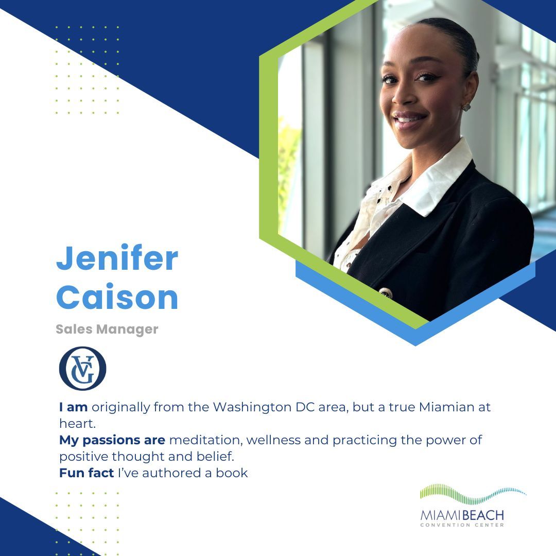 New Hire! 🎉 We are excited to announce our new Sales Manager at the award-winning Miami Beach Convention Center, Jen Caison.