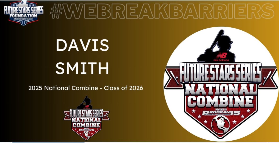 Davis Smith (@smithdavisb) on Twitter photo Next stop this summerโฆHouston, TX for the New Balance Future Stars National Combine.
<a href="/ftrstarsseries/">New Balance ๐๐๐๐๐ฟ๐ฒ ๐ฆ๐๐ฎ๐ฟ๐ ๐ฆ๐ฒ๐ฟ๐ถ๐ฒ๐</a> <a href="/UncommittedStud/">Uncommitted Studs</a> <a href="/GaSandlot/">GA Sandlot Baseball</a> <a href="/CoachRodey/">Rob Rodebaugh CAA</a>
donorbox.org/davissmithfss Next stop this summerโฆHouston, TX for the New Balance Future Stars National Combine.
<a href="/ftrstarsseries/">New Balance ๐๐๐๐๐ฟ๐ฒ ๐ฆ๐๐ฎ๐ฟ๐ ๐ฆ๐ฒ๐ฟ๐ถ๐ฒ๐</a> <a href="/UncommittedStud/">Uncommitted Studs</a> <a href="/GaSandlot/">GA Sandlot Baseball</a> <a href="/CoachRodey/">Rob Rodebaugh CAA</a>
donorbox.org/davissmithfss