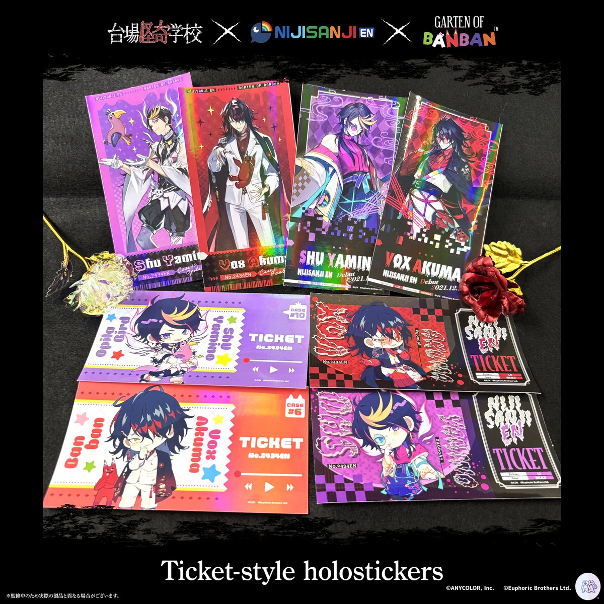 GRANUP_PR's tweet image. 【👻Product Introduction②👻】
Daiba Haunted School x #NIJISANJI_EN x Garten of Banban
💫Introducing limited-edition goods to commemorate the collaboration💫
Fabric posters featuring larger size illustrations by LAM and POKImari!
I recommend framing it and displaying it♪…